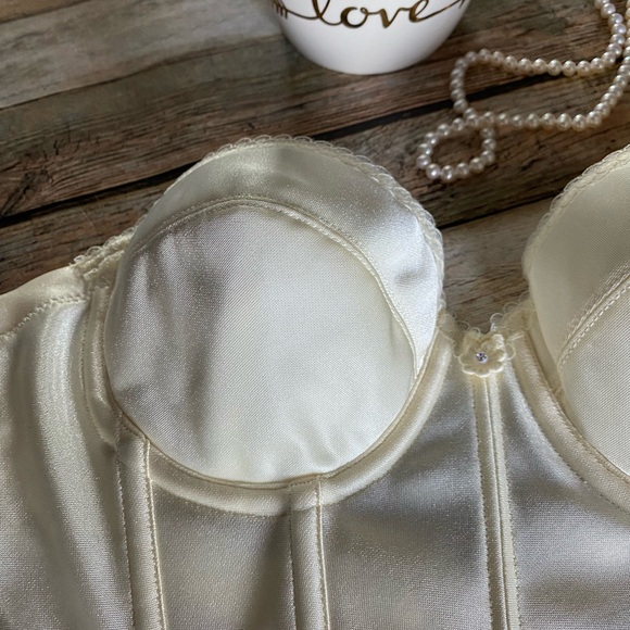 Dominique Ivory Beige Long Line Bustier Bra 34A - Picture 3 of 8